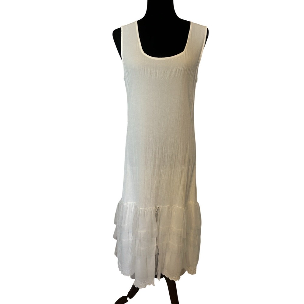 Nataya Ivory White Lace and Embroidery Dress Size XL